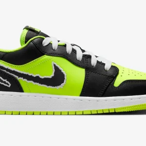 Jordan 1 Low SE Black Cat Volt (ado - enfant - bébé)