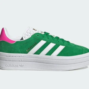 adidas Gazelle Bold Green Lucid Pink