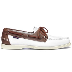 Docksides Cuir White-Brown