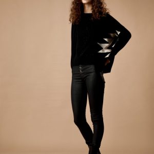 AW25 Gilet ouvert motif totem
